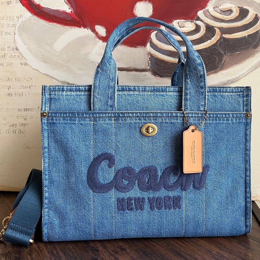 Coach Cargo Tote in Denim